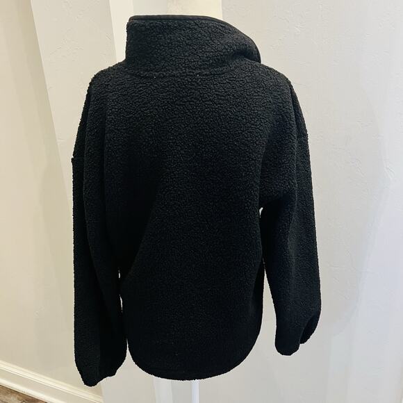 Loft Fair Isle Cozy Sherpa Snap Collar Pullover Sweatshirt Women's Med (A0125) - Picture 4 of 6